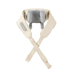 20W Beige Neck And Shoulder Massager Wireless Shoulder And Back Kneading Massage Shawl Trapezius Neck Cervical Masajeador