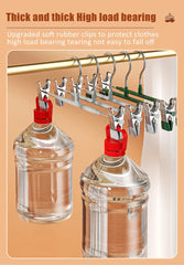 5-10pcs Clothes Rack With Adjustable Clip Anti-Slip Metal Windproof Clothes Hanger Pants Jacket Skirt Clip Closet organizer