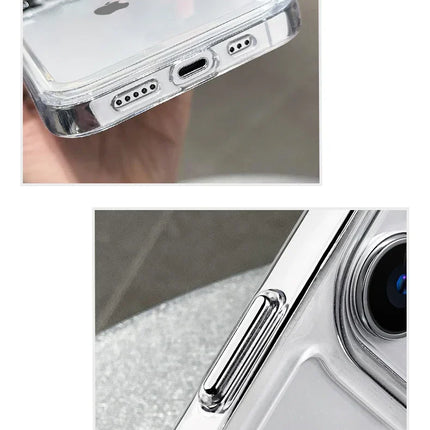 Luxury Silicone Transparent Shockproof Armo Case For iPhone 15 14 13 12 11 Pro Max 7 8 Plus XR XS X Phone Clear Protection Cover