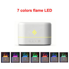 7 colors Fire Flame Air humidifier Cool Mist Usb Led change color Aroma Essential Oil Diffuser h2o air humidifier Room Freshener