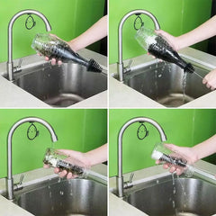 Drink Wineglass Bottle Cup Cleaning Soda Stream Bottle Brush With Beechwood Handle Glassware Jars Cleaner Kitchen Cleaning Tool