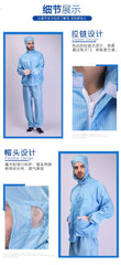 Isolation Split Type Work ClothesUnisex Reusable Anti-Static Safety Clothing With Pockets Dust-Proof Clean Paint Materials