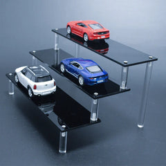 Acrylic Riser Display Stand Perfume Organizer Shelves for Amiibo Funko Figures Toys Cupcake Desserts Collection Cosmetic Jewelry