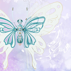 Robotime ROKR Butterfly DIY Mechanical 3D Puzzle Toys for Gifts Bionic Butterfly Wings Golden Lighting Rose Exquisite Texture