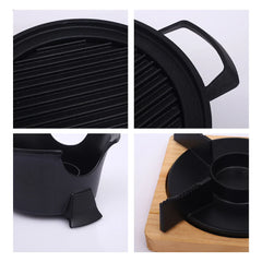 Mini BBQ Alcohol Stove Barbecue Grill Japanese One Person Cooking Oven Detachable Outdoor BBQ Plate Roasting Meat Tools