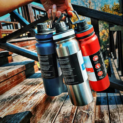 304 Stainless Steel Thermos Bottle Portable Double Wall Travel Mug Vacuum Flask Insulated Tumbler Water Bottle 600/800/1000ML