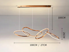 Modern Simplicity Circle LED Pendant Lights for Dining Living Home Decor Hanging Ring Chandelier Lamp Fixture