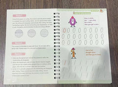 Magic Writing Book in Portuguese Calligraphy Notebook Montessori Kids Reusable Educational Calligraphic Letter Practice Toy