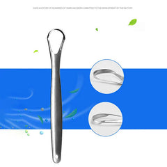 2Pcs Tongue Scraper Stainless Steel Tongue Cleaner Oral Care Hygiene Scraper Dental Oral Care Hygiene Health Care Tool