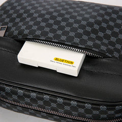 Casual Lightweight Business Shoulder Bags for Men PU Leather Messenger Bag Comfortable Wide Strap Crossbody Bags Designer Male