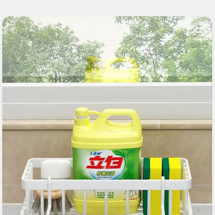 Kitchen Shelf Rag Storage Drainage Shelf No-Punch Storage Rack Home Spice Rack Sink Tap Sink Drainage Rack Kitchen Accessories