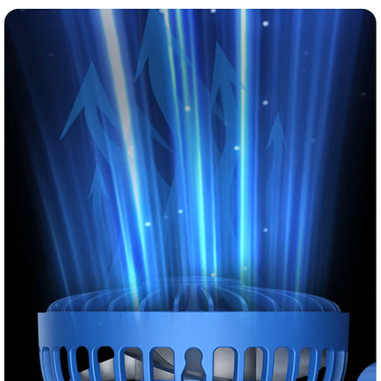 TOPK Portable Hand Held Fan,5000mAh 2-IN-1 Neck HandHeld Fan 180° Foldable Whisper-Quiet Brushless Motor Comes with Hanging Rope