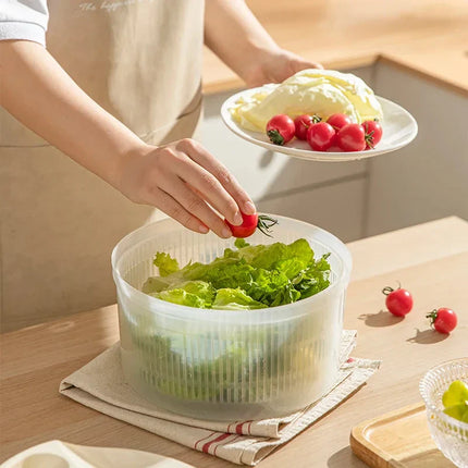 Vegetables Salad Spinner Lettuce Leaf Vegetable Dehydrator Greens Washer Dryer Drainer Crisper Strainer For Washing Drying Leafy