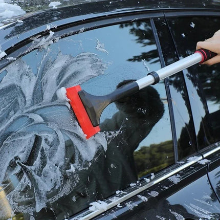 Extendable Aluminum Ice Scraper Snow Brush for Car Windshield Telescopic Extra-long Snow Shovel