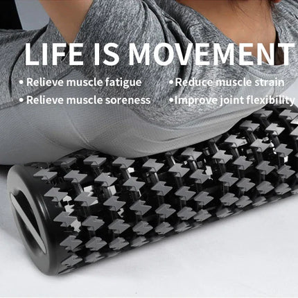 Folding Yoga Column Adjustable Pilates Foam Roller Portable Fitness Equipment Leg Back Muscle Massage and Relaxation