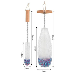 Drink Wineglass Bottle Cup Cleaning Soda Stream Bottle Brush With Beechwood Handle Glassware Jars Cleaner Kitchen Cleaning Tool