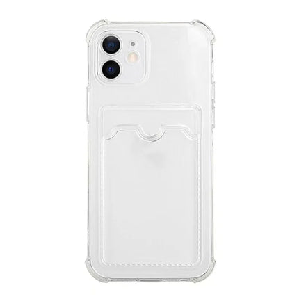 Luxury Card Bag Wallet Clear Protective Case For iphone 11 12 13 14 15 Pro X XR XS Max 7 8 SE Shockproof Transparent Cover Cases