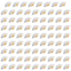 100-1PCS Hand Held Paper Fans Blank White Bamboo Folding Fans for Wedding Gift Party Dance DIY Decoration Personalised Fan