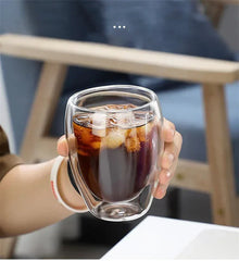 5 Sizes Double Wall Insulated Glass Cup Clear Espresso Coffee Mugs Handmade Beer Mug Tea Milk glass Whiskey Glass Cups Drinkware