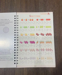 Magic Writing Book in Portuguese Calligraphy Notebook Montessori Kids Reusable Educational Calligraphic Letter Practice Toy