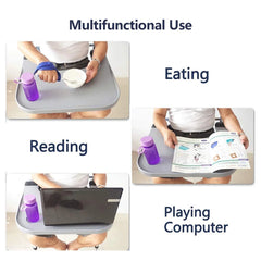 ABS Removable Wheelchair Tray Table w/2 Cup Holders Disabled Portable Lap Tray