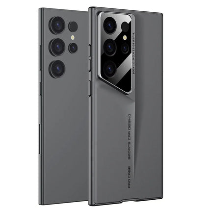 Ultrathin Blade Mecha Hard PC Matte Phone Case For Samsung Galaxy S24 S23 S22 Ultra Lens Protection Frosted Shockproof Cover