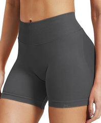 4.5'' Impact Shorts Seamless Low Ribbed Waistband Gym Shorts Scrunch Bum Yoga Shorts Booty High Stretch Running Bike Shorts