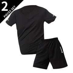 2/6 Pack Plus Size Men's Quick-drying Short-sleeved Shorts Suit Men's Leisure Sports Running Fitness T-shirt Joker Shorts Teen