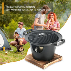 Mini Barbecue Stove Detachable Japanese Alcohol Stove Non-stick BBQ Grill Furnace Roasting Meat Tool for Picnic Camping Stove