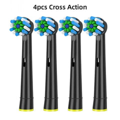 4/8PCS Replacement Brush Heads for Oral B Electric Toothbrushes Floss Cross Action 3D Pro White Precision Standard Daily Clean