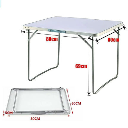 EFAN Folding Table 6FT/80CM Portable Aluminium Party Kitchen BBQ Trestle Outdoor Tool for Camping Picnic Garden Study Writing