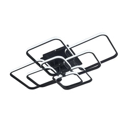 KOMORE Contemporary LED Energy-efficient Semi Flush Ceiling Light,  White / Stepless Dimming