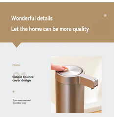 304 Stainless Automatic Liquid Soap Dispensers Steel Kitchen Metal Lotion Bottle Touchless Induction Sensor Bathroom Accessories