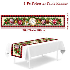 2024 Christmas Table Runners Merry Christmas Decoration for Home Tablecloth Table Cover Xmas Gifts Navidad Noel New Year 2025