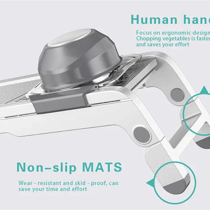 LMETJMA Ultra Sharp Mandoline Slicer Upgraded Vegetable Slicer Kitchen Adjustable Thickness Food Cutter Slicer Dicer KC0450
