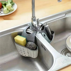 Kitchen Sink Storage Hanging Basket Plastic Dishwashing Sponge Hanging Bag Pool Drain Rack Storage Rack Faucet Drain Basket