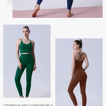 Fashion Sexy Cross Back Small Sling Yoga Underwear Women Breathable Shockproof Gym Fitness Running Sport Crop Tops Athletic Vest