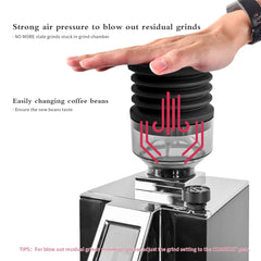 Coffee Beans Grinder Single Dose Hopper and Bellows Coffee Grinder Bean Bin Blowing Cleaning Tool For Eureka Mignon Grinder