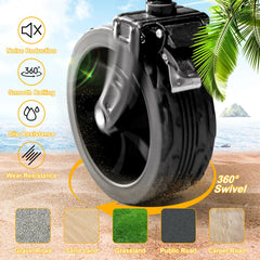 Camping Trolly Cart on Wheels 122L Folding Wagon Portable Beach Cart Collapsible for Outdoor Garden Picnic Shopping Fishing