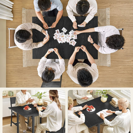 VASAGLE Folding Dining Table, Drop Leaf Extendable, for Small Spaces, Seats 2-4 People, Industrial, 78 x 120 x 76.2 cm