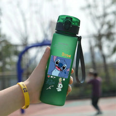 Lilo & Stitch 560ML Water Cup Children Portable Plastic Cartoon Figures Kawai Stitch Outdoor Large Capacity Sports Water Bottle