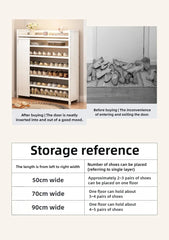 Free installation shoe rack indoor simple folding household multi-layer dustproof rental room shoe storage artifact