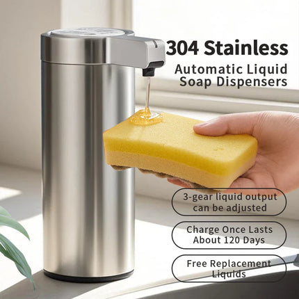 Kitchen Soap Machine Automatic Sensor Out of Hand Sanitizer Smart Electric Body Wash Soap Dispenser 304 Stainless Steel