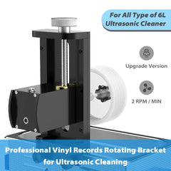 6.5L Vinyl Record Ultrasonic Cleaner with Bracket(Set) for Wash LP 12 Inch Records Label Saver Aluminum CNC Made 220V EU Plug