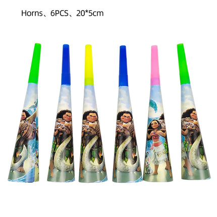 Disney Moana Birthday Decoration Tableware Cup Plate Backdrop Banner Kit Vaiana Moana Theme Happy Party Deco Balloons Supply Set