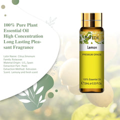 9pcs 10ml Diffuser Aroma Oil Pure Natural Essential Oils Gift Set Kit Rose Lavender Jasmine Eucalyptus Vanilla Mint Ylang Ylang