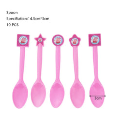 Peppa Pig Birthday Party Decoration Aluminum Foil Balloon For Kid Event Supplies Disposable Tableware Banner Backdrop Gift