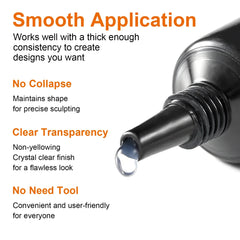 3pcs 3D Nail Art Gel - DIY Designs,Waterproof Sculpting gel，Waterproof Nail Art Design Gel for Intricate Carvings & Shapes 10ml