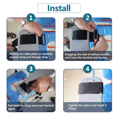 ABS Removable Wheelchair Tray Table w/2 Cup Holders Disabled Portable Lap Tray