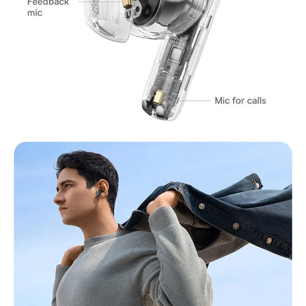 Baseus Bowie M2s ANC Earphone Bluetooth 5.3 Hybrid -48dB Noise Cancellation Wireless Headphone Support 3D Spatial Audio Earbuds